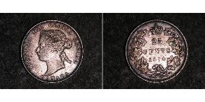 25 Цент Канада Срібло Вікторія (1819 - 1901)
