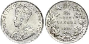 25 Цент Канада Срібло Георг V (1865-1936)