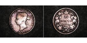 25 Цент Канада Срібло Вікторія (1819 - 1901)