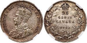 25 Цент Канада Срібло Георг V (1865-1936)