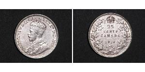 25 Цент Канада Срібло Георг V (1865-1936)