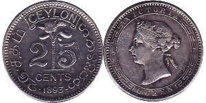 25 Цент Шрі-Ланка (1948 - ) Срібло 
