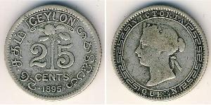 25 Цент Шрі-Ланка (1948 - ) Срібло 