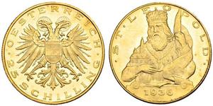25 Шиллинг Federal State of Austria (1934-1938) Золото 