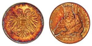 25 Шиллинг Federal State of Austria (1934-1938) Золото 