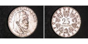 25 Шиллинг Австрийская Республика(1955 - ) Серебро 