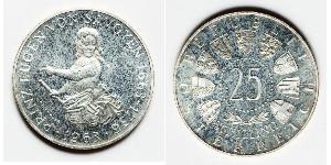 25 Шиллинг Австрийская Республика(1955 - ) Серебро 
