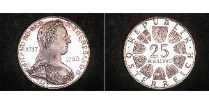 25 Шиллинг Австрийская Республика(1955 - ) Серебро Maria Theresa of Austria (1717 - 1780)