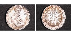 25 Шиллинг Австрийская Республика(1955 - ) Серебро 