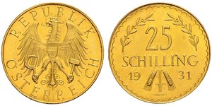 25 Шилінг Перша Австрійська Республіка (1918-1934) Золото 