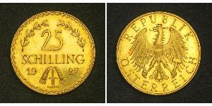 25 Шилінг Перша Австрійська Республіка (1918-1934) Золото 