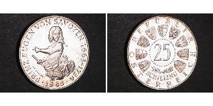 25 Шилінг Австрійська Республіка (1955 - ) Срібло 