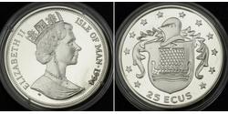 25 Экю Острів Мен  Єлизавета II (1926-2022)
