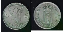 25 Эре Норвегия  Хокон VII (1872 - 1957)