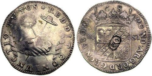 28 Stiver Provincias Unidas de los Países Bajos (1581 - 1795) Plata 