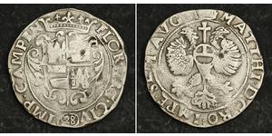 28 Stuiver Paesi Bassi Argento Matthias, Holy Roman Emperor (1557 - 1619)