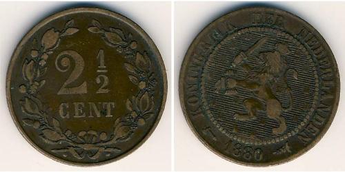 2 1/2 Cent Royaume des Pays-Bas (1815 - ) Bronze 