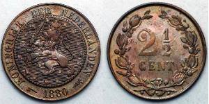 2 1/2 Cent Regno dei Paesi Bassi (1815 - ) Bronzo 