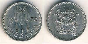 2 1/2 Cent Southern Rhodesia (1923-1980) Copper/Nickel 