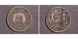 2 1/2 Cent North Borneo (1882-1963) Kupfer/Nickel 