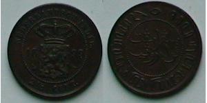2 1/2 Cent Indie Orientali Olandesi (1800 - 1942) Rame 