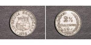 2 1/2 Centavo Dominikanische Republik Silber 