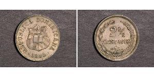 2 1/2 Centavo Dominican Republic Silver 