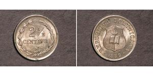 2 1/2 Centavo Dominican Republic Silver 