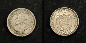 2 1/2 Centesimo Panamá Argento 