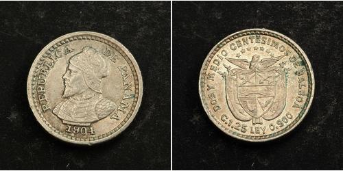 2 1/2 Centesimo Panamá Argento 