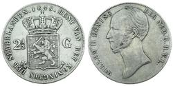 2 1/2 Gulden Pays-Bas Argent Guillaume II des Pays-Bas (1792 - 1849)