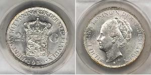2 1/2 Gulden Royaume des Pays-Bas (1815 - ) Argent Wilhelmine (reine des Pays-Bas)(1880 - 1962)
