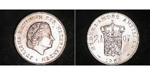 2 1/2 Gulden Antille Olandesi (1954 – 2010) Argento Juliana of the Netherlands (1909 – 2004)