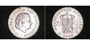 2 1/2 Gulden Antille Olandesi (1954 – 2010) Argento Juliana of the Netherlands (1909 – 2004)