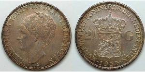 2 1/2 Gulden Regno dei Paesi Bassi (1815 - ) Argento Guglielmina dei Paesi Bassi(1880 - 1962)