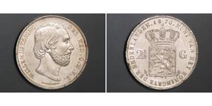 2 1/2 Gulden Regno dei Paesi Bassi (1815 - ) Argento Guglielmo III dei Paesi Bassi