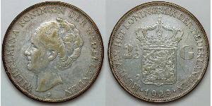 2 1/2 Gulden Regno dei Paesi Bassi (1815 - ) Argento Guglielmina dei Paesi Bassi(1880 - 1962)