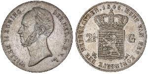 2 1/2 Gulden Reino de los Países Bajos (1815 - ) Plata Guillermo II de los Países Bajos (1792 - 1849)