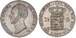 2 1/2 Gulden Königreich der Niederlande (1815 - ) Silber Wilhelm II. (Niederlande) (1792 - 1849)