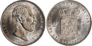 2 1/2 Gulden Königreich der Niederlande (1815 - ) Silber Wilhelm III. (Niederlande)
