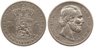 2 1/2 Gulden Königreich der Niederlande (1815 - ) Silber Wilhelm III. (Niederlande)