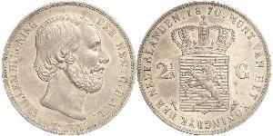 2 1/2 Gulden Königreich der Niederlande (1815 - ) Silber Wilhelm III. (Niederlande)