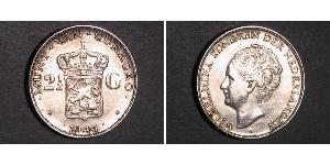 2 1/2 Gulden Königreich der Niederlande (1815 - ) Silber Wilhelmina (Niederlande)(1880 - 1962)