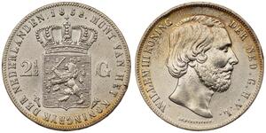 2 1/2 Gulden Königreich der Niederlande (1815 - ) Silber Wilhelm III. (Niederlande)
