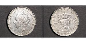 2 1/2 Gulden Königreich der Niederlande (1815 - ) Silber Wilhelmina (Niederlande)(1880 - 1962)