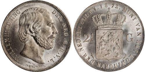 2 1/2 Gulden Königreich der Niederlande (1815 - ) Silber Wilhelm III. (Niederlande)