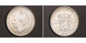 2 1/2 Gulden Kingdom of the Netherlands (1815 - ) Silver Wilhelmina of the Netherlands (1880 - 1962)
