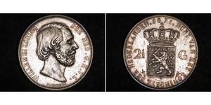 2 1/2 Gulden Kingdom of the Netherlands (1815 - ) Silver William III of the Netherlands