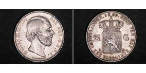2 1/2 Gulden Kingdom of the Netherlands (1815 - ) Silver William III of the Netherlands