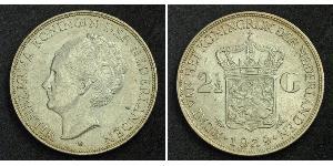 2 1/2 Gulden Kingdom of the Netherlands (1815 - ) Silver Wilhelmina of the Netherlands (1880 - 1962)